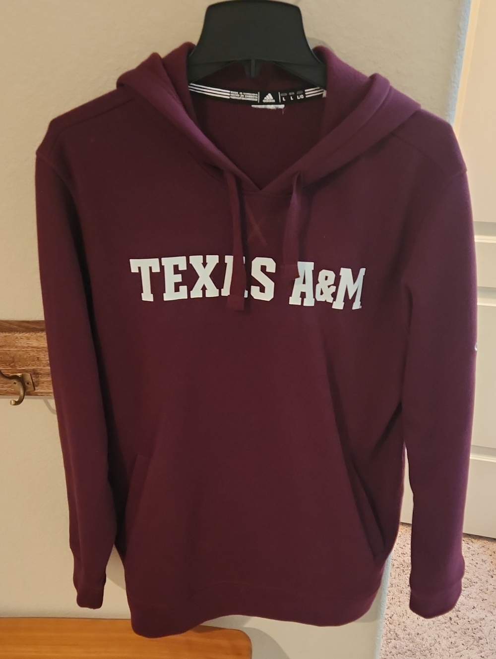 adidas Men's Texas A&M Crewneck Hoodie in Maroon